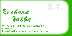 richard holba business card